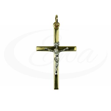 Klasyczny, złoty krzyżyk z Panem Jezusem.