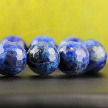 Bransoletka, fasetowany lapis lazuli, silikon