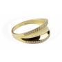 Zjawiskowy złoty pierścionek zdobiony cyrkoniami